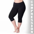 thumbnail image 5 of Rainbeau Curves Basic Compression Cropped Capri Legging, Women's Plus Black 14/16, 5 of 5