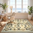 thumbnail image 3 of Design&I 6'x9' Ultra Soft Area Rug, Farmhouse Symmetrical Striped Border Tassel Contrasting Entryway None Fluffy Washable Non Shedding for Guest Room Bedroom Living Room, 3 of 3