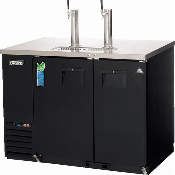Everest Refrigeration EBDS2-24 Draft Beer Dispenser 2 Towers 2 Taps, 115v, NSF - 13 cu. ft.