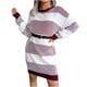 thumbnail image 1 of Vestido de punto de suéter de empalme de rayas sueltas casual de moda de mujer Fridja  nbo2628, 1 of 6