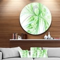 thumbnail image 1 of Designart - Art Mural Rond en Métal Formes Fractales Vertes Grunge, 1 of 4