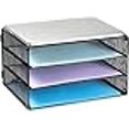 thumbnail image 3 of DALTACK 3 Tier Letter Tray Paper Organizer Mesh Metal Desk File Organizer for Home & Office, Black, 3 of 4