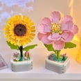 thumbnail image 5 of Flores creativas, bloques de construcción, flores inmortales, plantas en macetas, modelos de juguetes, decoración de escritorio, regalos de Navidad para niñas, 5 of 5