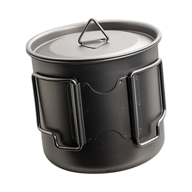 Almencla Titanium Pot Backpacking Bottle Drinking Pot Portable Camping Tea Coffee Mug for 500ML