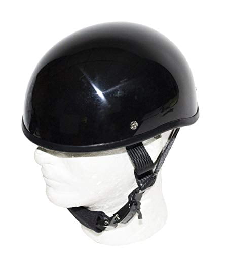 Eagle Novelty Shiny Black Motorcycle Half Helmet Cruiser Biker S,M,L,XL,XXL 