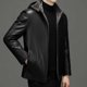 thumbnail image 2 of Otoño YN-2267 Y abrigo de invierno para hombre, cuello alto, capucha, chaqueta corta de piel de oveja natural, ropa informal juvenil de piel de cordero, 2 of 4