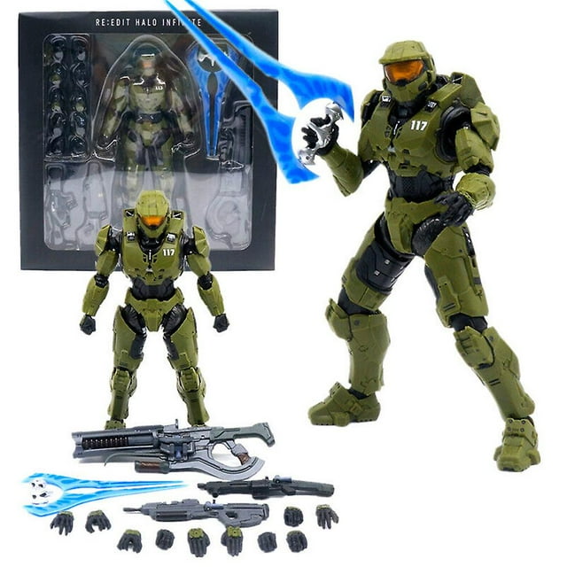 Halo 4 Maître Chef Vert Spartan Figurine d'Action Jouet Fans Collection Modèle Ornement Décoration Cadeau