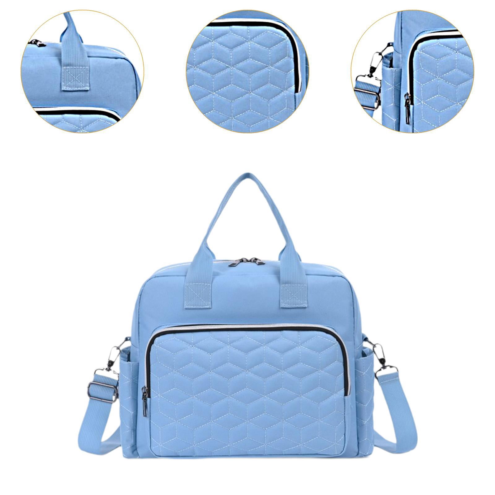 LeeQinersw Diaper Bag Diaper Bag Multifunctional Baby Essentials Waterproof Handbag for Mom light blue