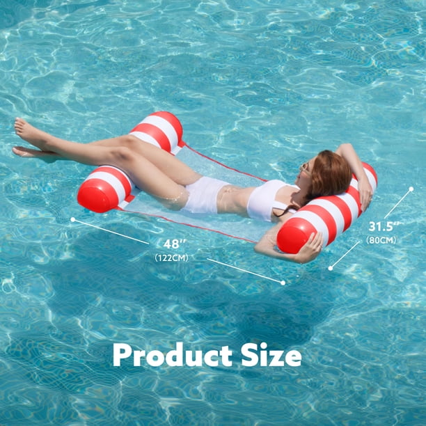 Hamaca Piscina Flotante Adulto, Colchoneta Hinchable Piscina Hamaca de Agua Flotante con Eposacabezas, Portátil Verano Inflable Flotador Tumbona Colchón Sillón de Adultos Lago Playa Fiesta - Azul Hamaca Piscina Flotante Adulto, Colchoneta Hinchable Piscina Hamaca de Agua Flotante con Eposacabezas, Portátil Verano Inflable Flotador Tumbona Colchón Sillón de Adultos Lago Playa Fiesta - Azul