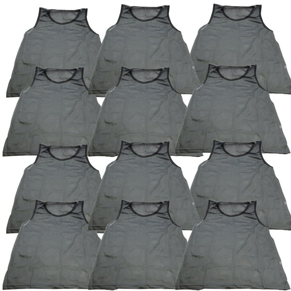 Youth Gray Scrimmage Training Vests Pinnies, Quantity 12