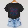 thumbnail image 6 of Clearance Tops under $5! Yrmaups Summer Shirt for Women Patriotic 4th of July American Flag T-shirts Crewneck Red White and Blue Short Sleeve USA Stars Tunic Tops Outfits Clothes, 6 of 7