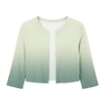 thumbnail image 5 of lcziwo Womens Summer Tops Casual Short Shrugs Kimono Cardigans Fashion 3/4 Sleeve Duster Blouse Going Out Outfits Green L, 5 of 8