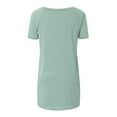 thumbnail image 5 of Giftesty Womens T-Shirts Clearance Fashionable Women's Summer Solid V Neck T-Shirt Short Sleeved Casual Tops Sizes Green XXL, 5 of 5