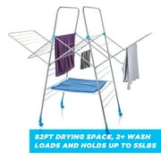 Minky Homecare Multi Metal Clothes Drying Rack, Silver and Blue