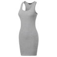 thumbnail image 2 of FashionOutfit Women's Fitted Solid Basic Sleeveless Racerback Bodycon Mini Dress, 2 of 3