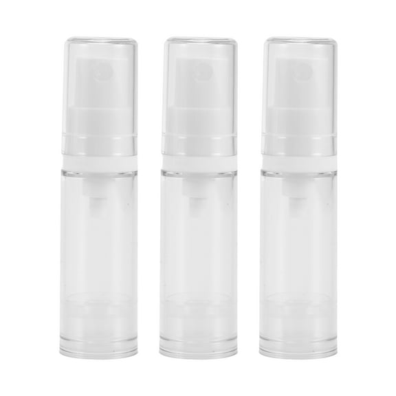Unique Bargains 3pcs Airless Pump Bottles Clear 0.16 Oz 5ml Travel Pump Bottle Dispenser for Foundation