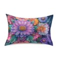 thumbnail image 7 of Yayeee Pillowcase King Size Set of 2 Satin Wrinkle Resistant Pillow Case, Light Purple Flowers, 7 of 7