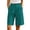 #02 Blue 【Mix & Match: Stock Up on Your Favorite Colors】, variant on Women's Cotton High Waist Pleated Knee Length Wide Leg Shorts, Button Closure Belt Loop Pocket Work Pants, Flattering Summer Bottoms for Office Business | TruHer,Black M