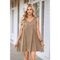 thumbnail image 6 of Sleeveless Mini Dress Khaki S, 6 of 7