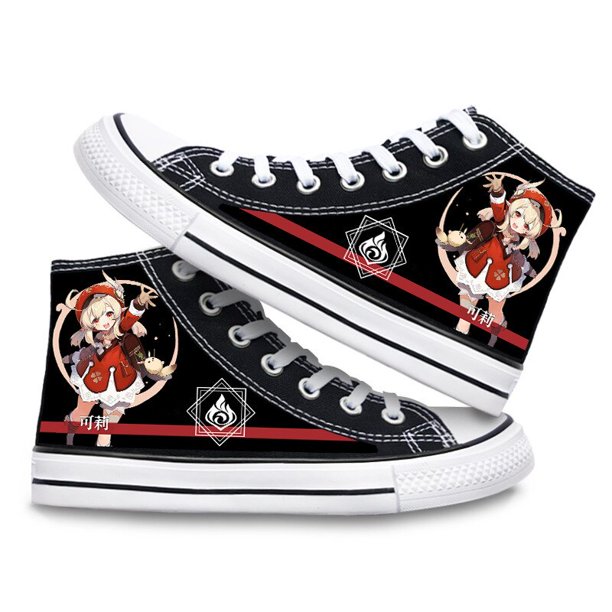 Zapatos de lona Genshin Impact, zapatillas altas, disfraz de Cosplay con estampado 3D para niños y niñas, zapatos Kawaii, regalos de Anime para niñosPAG35 Deng Xun unisex