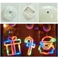 thumbnail image 2 of 6 pcs LED Christmas Window Lights Silhouette Decoration Lighted Bell-Tree-Reindeer-Snowflake-Star Battery Operated with Suction Cup, 2 of 5