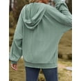 thumbnail image 4 of Alsol Lamesa Womens Full Zip Up Hoodie Y2K Raglan Sleeve Drawstring Baggy Zipper Hooded Sweatshirts with Pocket, 4 of 6