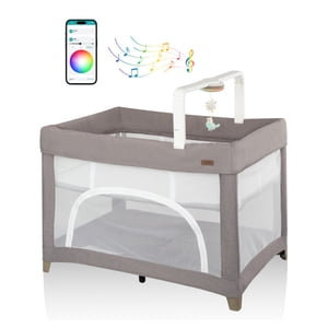 Evenflo Eris One-Hand Playard with Bassinet, Truffle