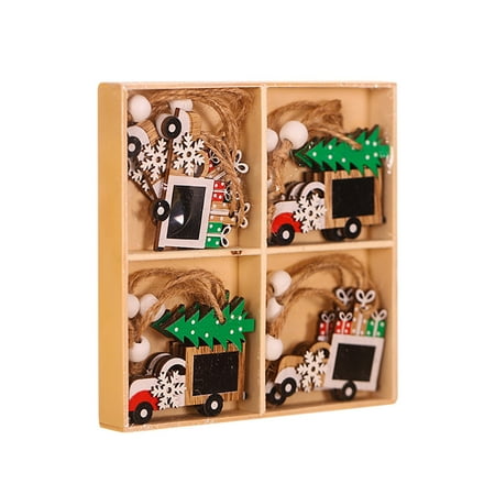 

Mnjin New Christmas Decorations Creative Painted Wooden Angel Pendant A