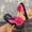 Hot Pink, variant on Women's Flip Flops Slippers Toe Post Floral Embellishment Comfort Flat Sandals Summer Vacation Outdoor Shoes