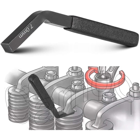 7MM Black ISX Engine Brake Adjustment Tool Jake Brake Feeler Gauge For Cummins