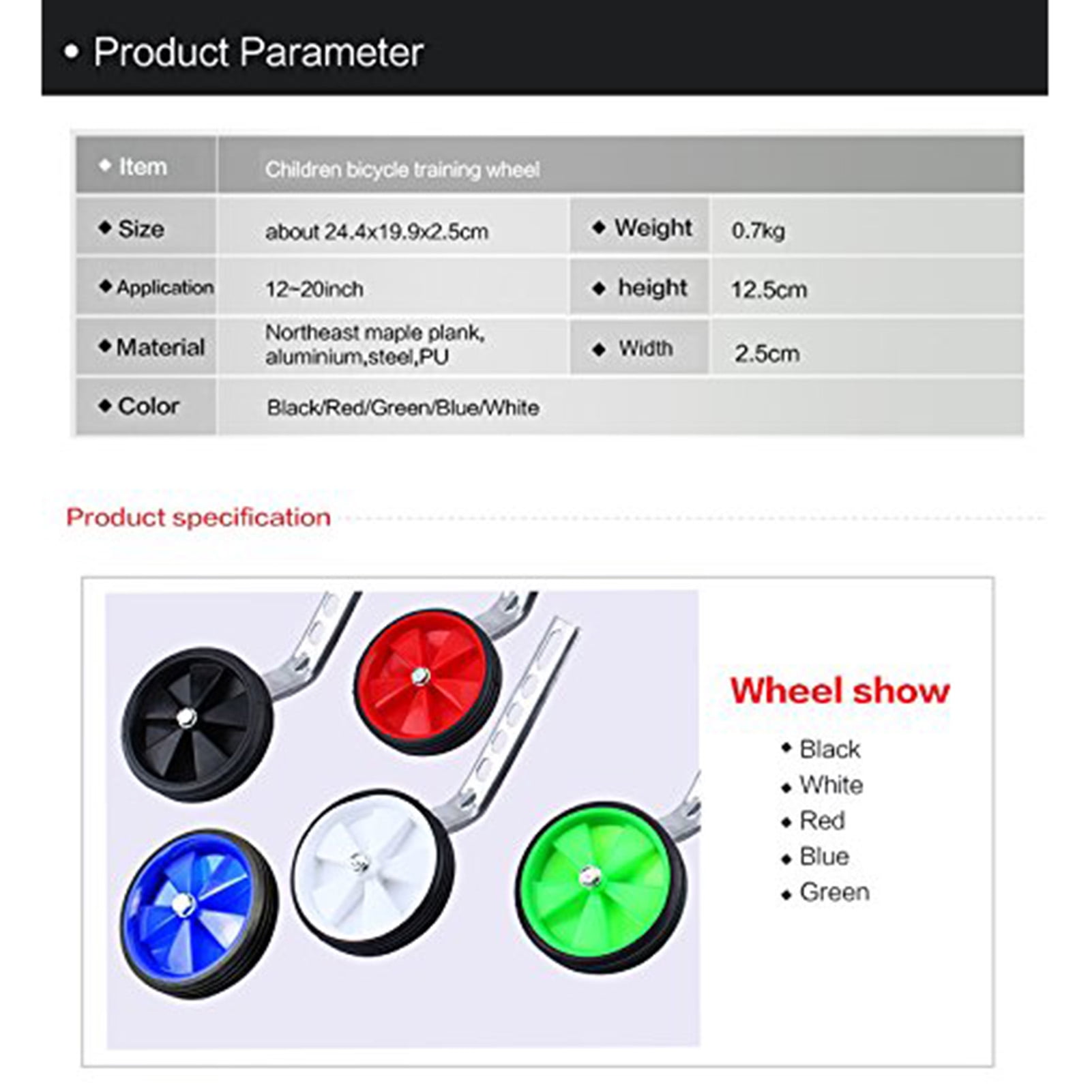 Brrnoo Bicycle Training Wheels, Bicycle Stabilizers Kids Stabilizer For Kids Bicycle For Home