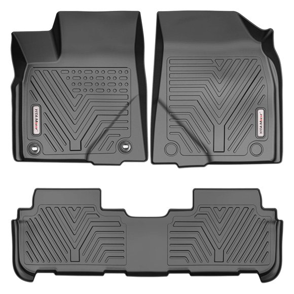 YITAMOTOR Floor Mats Compatible with Highlander, Custom Fit Floor Liners for 2014-2019 Toyota Highlander, 1st &amp; 2nd Row All Weather Protection
