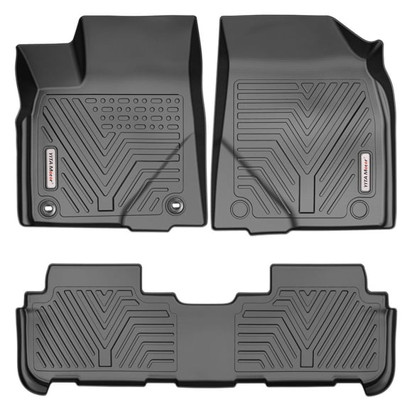 YITAMOTOR Floor Mats Compatible with Highlander, Custom Fit Floor Liners for 2014-2019 Toyota Highlander, 1st & 2nd Row All Weather Protection