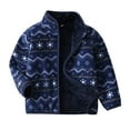 thumbnail image 2 of Antinious Kids Winter Jacket,Winter Coat for Boys Girls,Children's Home Clothes Long Sleeved Round Neck Top+elastic Pants Two-piece Set Kids Jumpsuit Children's Clothing,Dark Blue,110, 2 of 3