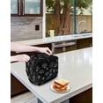 thumbnail image 3 of Black Dandelion Toaster Cover 4 Slice, Large Kitchen Appliance Covers, Spring Modern Minimalist Country Flower Toaster Oven Cover with Loop, Bread Machine Cover Polyester Dust Cover Protection, 3 of 4