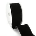 thumbnail image 2 of 2.5" Wired Suede Velvet Ribbon Black - 10 Yards, 2 of 2