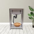 thumbnail image 3 of Single Bowl Commercial Utility Sink, Stainless Steel Freestanding Kitchen Sink with Storage Shelf Polished Silver, 3 of 8