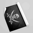 Paper Wall Art Pirates Flag Wall Mural, Jolly Roger Wall Decor, Modern