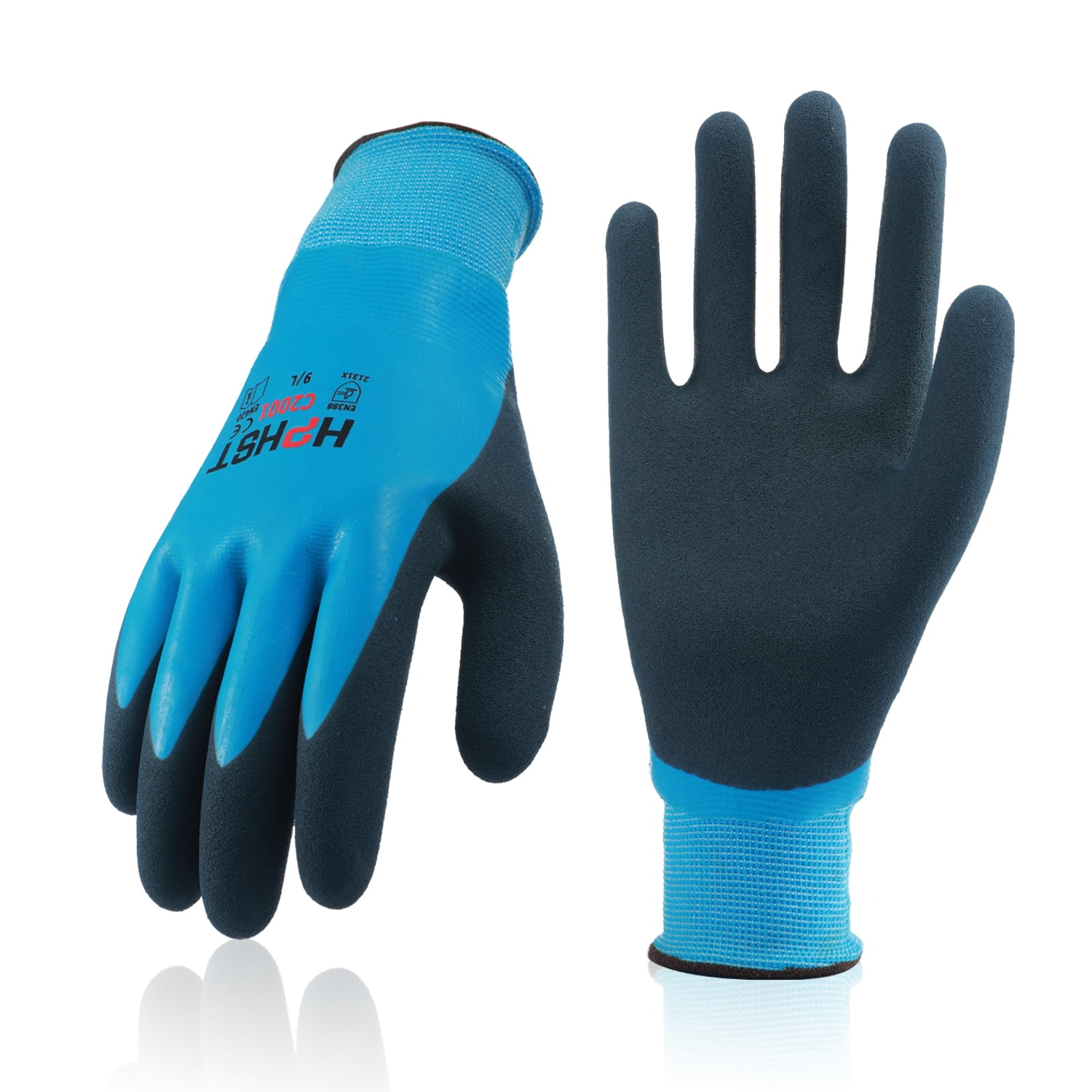 Waterproof Thermal Latex Coated Work Grip Gloves Builders Gardening Mechanic