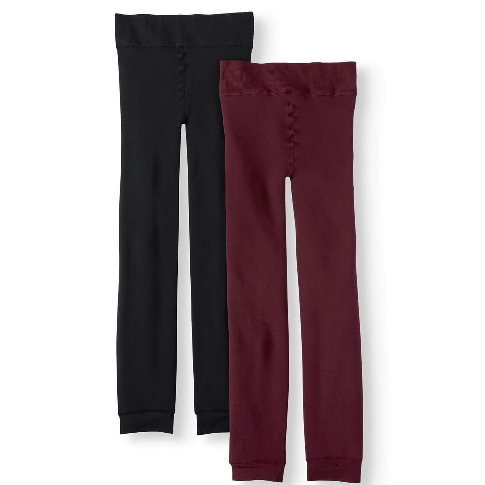 Time and Tru - Time and Tru Women's Super Soft Fleece-Lined Leggings, 2 ...