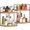 Yellow, variant on 2 Pack Bathroom Counter Organizer, 2 Tier Corner Bathroom Counter Organizer Wooden Double Vanity Organizers for for Double Bathroom Organizers and Kitchen Storage Dresser Decoration