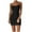 Black, variant on Jamsmile Women Bodycon Dress Solid Color Spaghetti Strap Casual Ladies Club Mini Black Dress Cami Sleeveless Ruched Party Dress