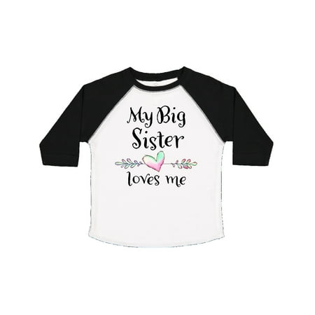 

Inktastic My Big Sister Loves Me- Heart Gift Toddler Boy or Toddler Girl T-Shirt