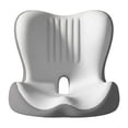thumbnail image 1 of Cojín ergonómico para asiento, almohadilla para el coxis, respaldo cómodo y práctico para silla oficina, cojín apoyo para asientos coche y Gris, 1 of 8