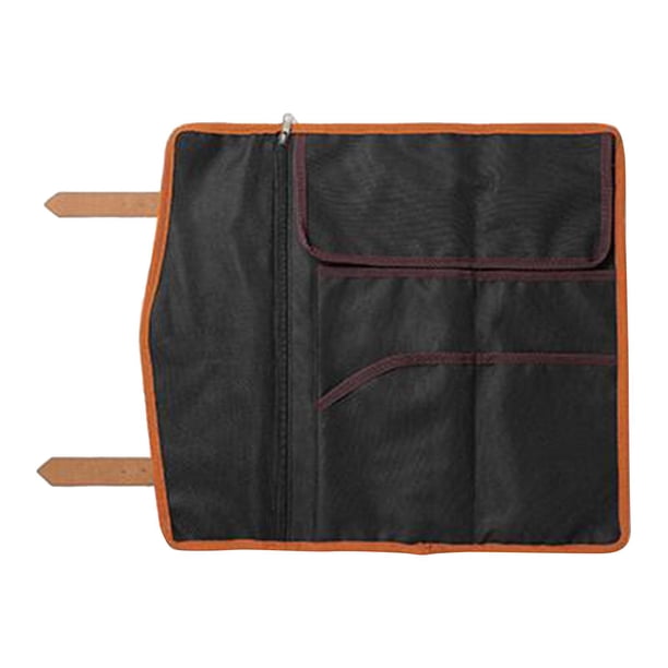 Estuche para estacas de tienda, estuche para estacas, bolsa de mano con asa, plegable para clavos de tierra Marrón