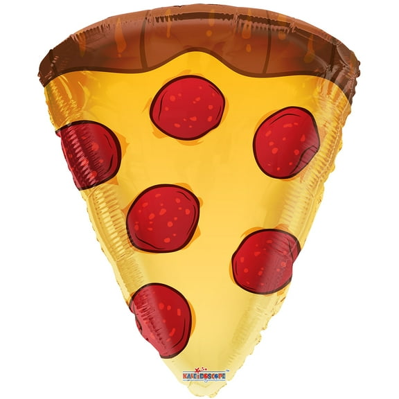 18 inch Kaleidoscope Slice Of Pizza Shape Foil Mylar Balloon - Party Supplies Decorations