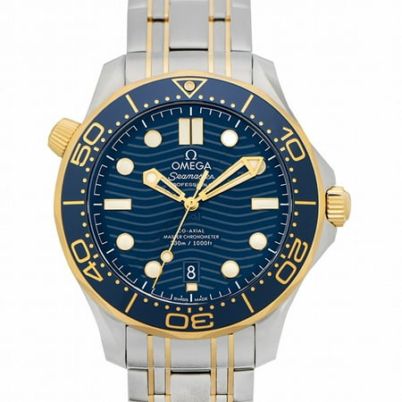 OMEGA Seamaster Blue Dial 18K Yellow Gold 42MM Men's Watch 21020422003001