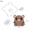 thumbnail image 1 of Cuadros Decorativos 4 Uds. De troqueles de corte de oso DIY, plantilla de grabado para álbum de fotos de Scrapbooking Tmvgtek embutido en tela, 1 of 3