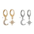 thumbnail image 4 of Destyer 1 Pair Star Moon Earrings Delicate Irregular Shiny Woman Jewelry Ear Dangle Fashion Accessory for Decor Gifting Using, 4 of 6