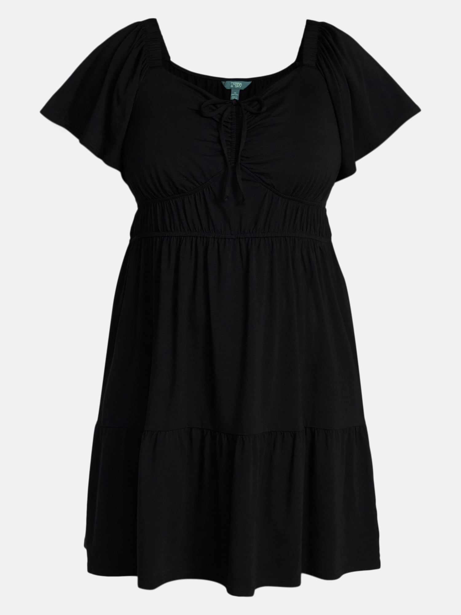 Terra & Sky Women's Plus Tiered Mini Dress, Sizes 0X-5X